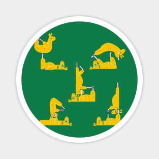 Yoga Llamas Magnet